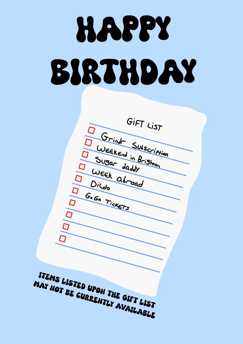 Happy Birthday Gift List