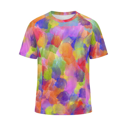 Rainbow strokes Unisex Jacquard Mesh Sports Jersey