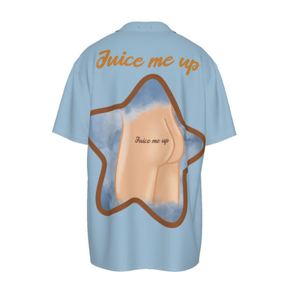 Juice Me UpAll Over Men's Imitation Silk Shirt