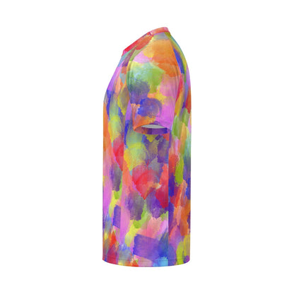 Rainbow strokes Unisex Jacquard Mesh Sports Jersey