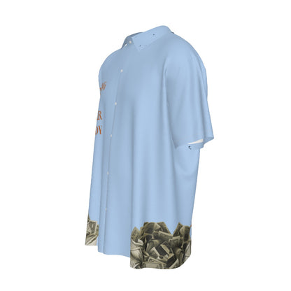Seeking A Sugar Daddy Men's Imitation Silk Short-Sleeved Shirt