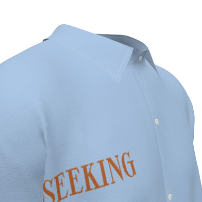 Seeking A Sugar Daddy Men's Imitation Silk Short-Sleeved Shirt