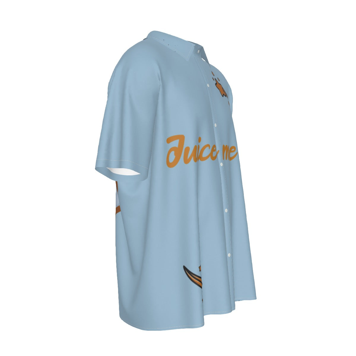 Juice Me UpAll Over Men's Imitation Silk Shirt