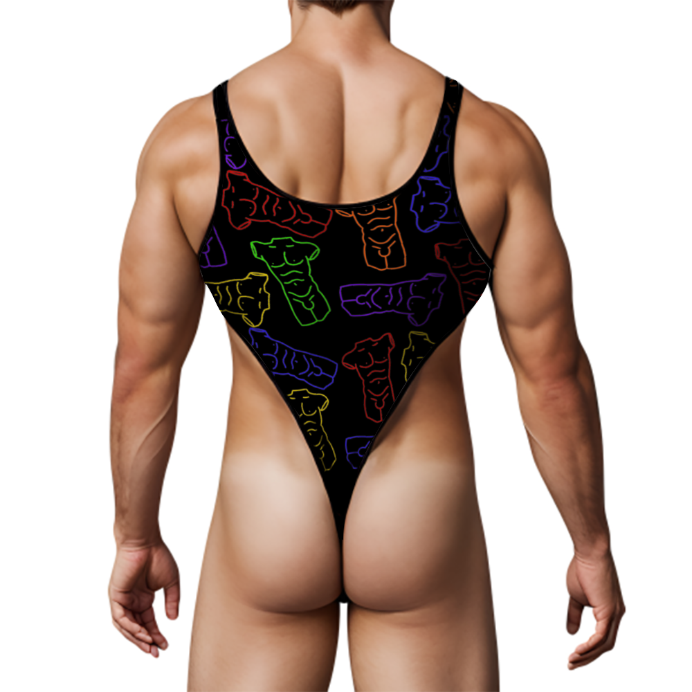 Men's Mesh Jumpsuit Underwear